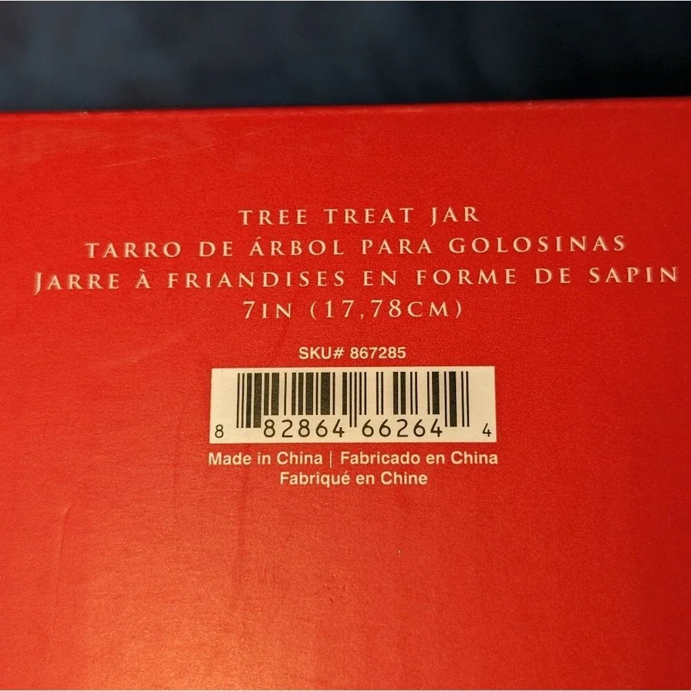 Christmas tree treat jar lenox